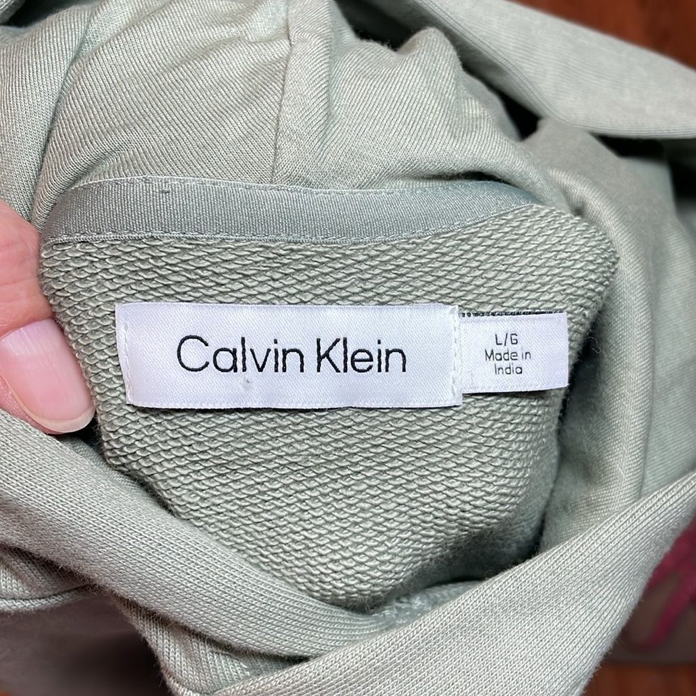 Calvin Klein Hoodie, Green, oversized, Large - Picture 6 of 8